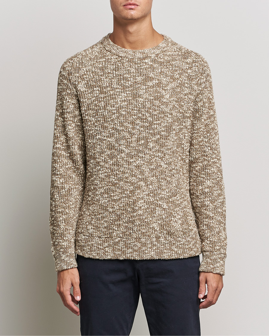 Mies | Puserot | NN07 | Jesse Cotton Knitted Sweater Pyramid Melange