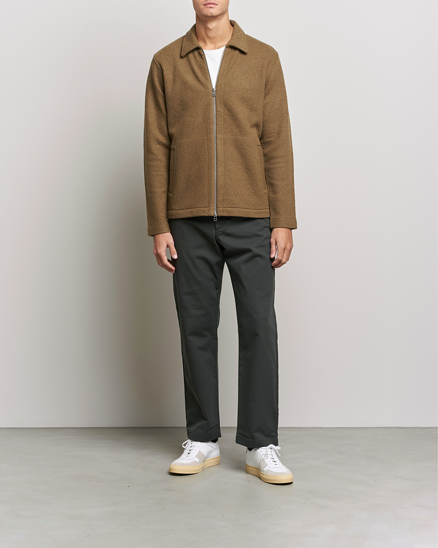 Mies | Puserot | NN07 | Ivan Boiled Wool Full Zip Pyramid