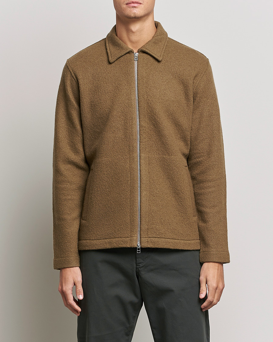Mies | Puserot | NN07 | Ivan Boiled Wool Full Zip Pyramid