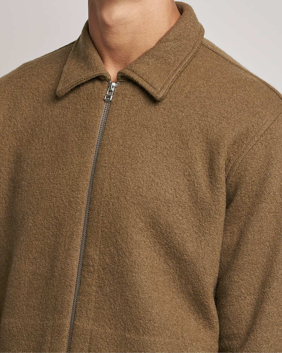 Mies | Puserot | NN07 | Ivan Boiled Wool Full Zip Pyramid