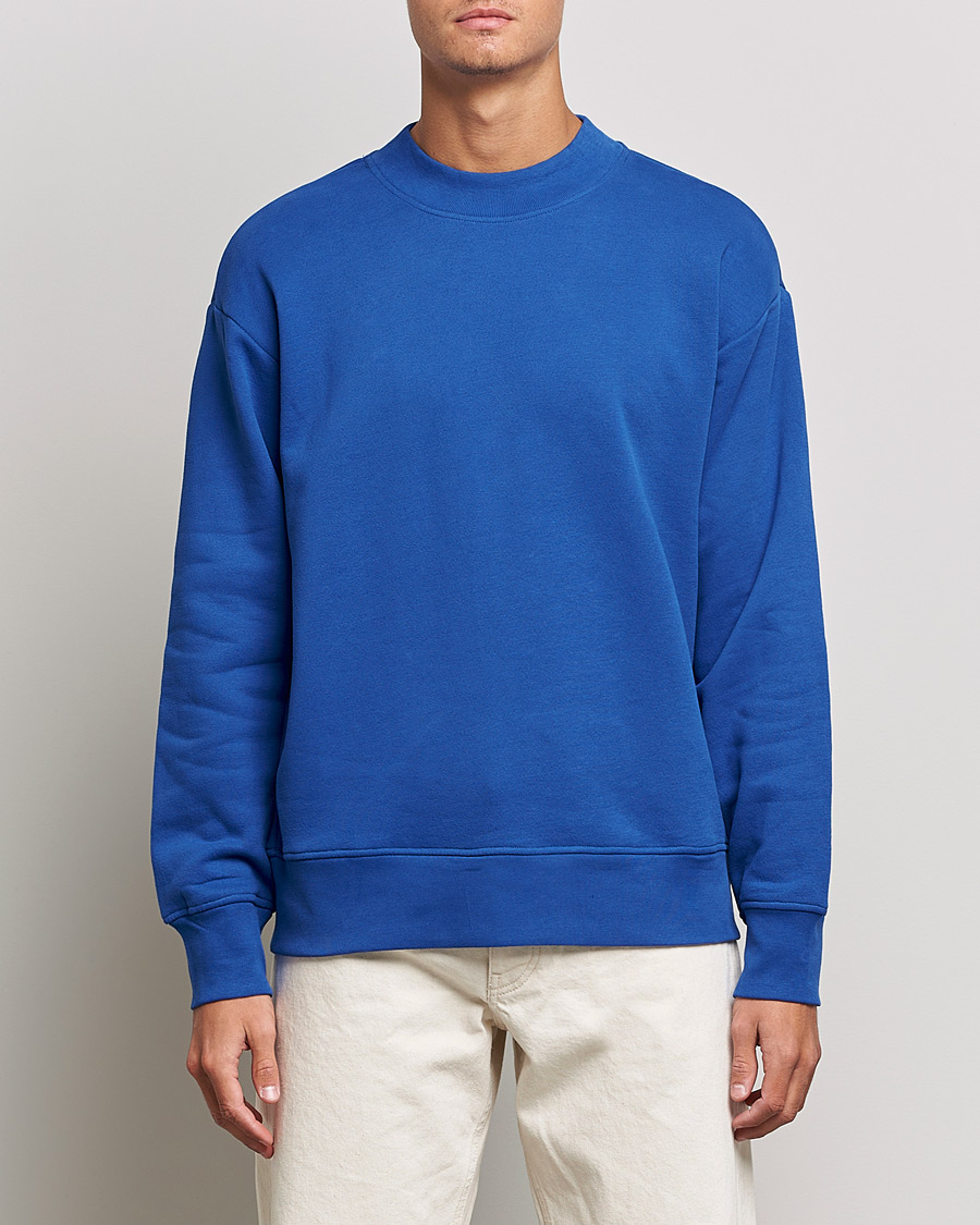 Mies |  | NN07 | Briggs Mock Neck Jersey Sweatshirt Cobolt Blue