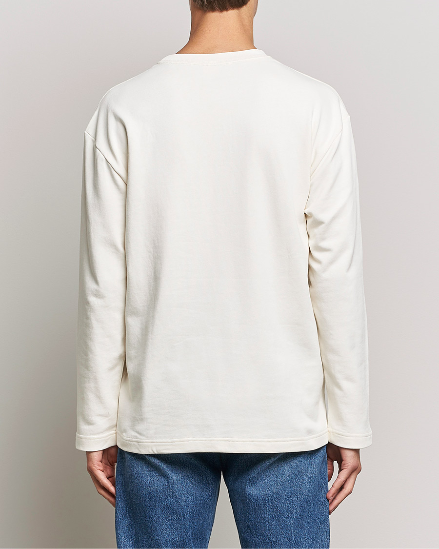 Mies | T-paidat | NN07 | Alan Heavy Logo Long Sleeve T-Shirt Off White