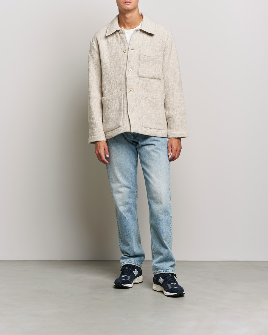 Mies | Kauluspaidat | NN07 | Ibrahim Structured Overshirt Off White
