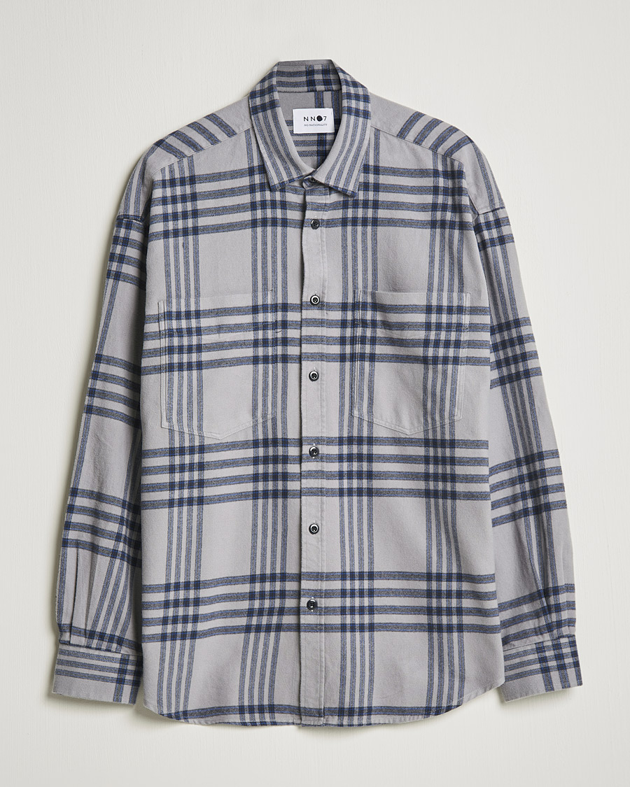Mies | Kauluspaidat | NN07 | Deon Checked Shirt Grey/Blue