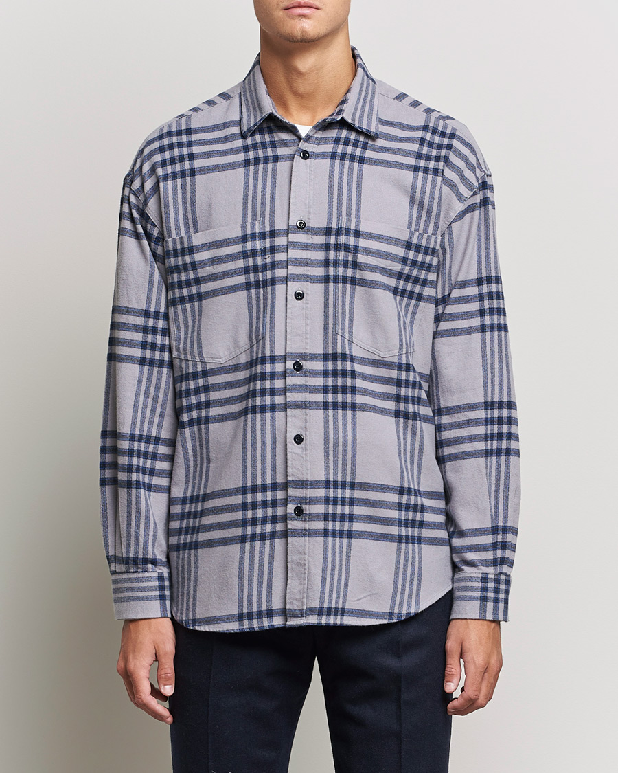 Mies | Kauluspaidat | NN07 | Deon Checked Shirt Grey/Blue