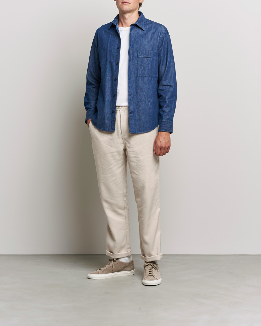 Mies | Kauluspaidat | NN07 | Tue Denim Shirt Navy