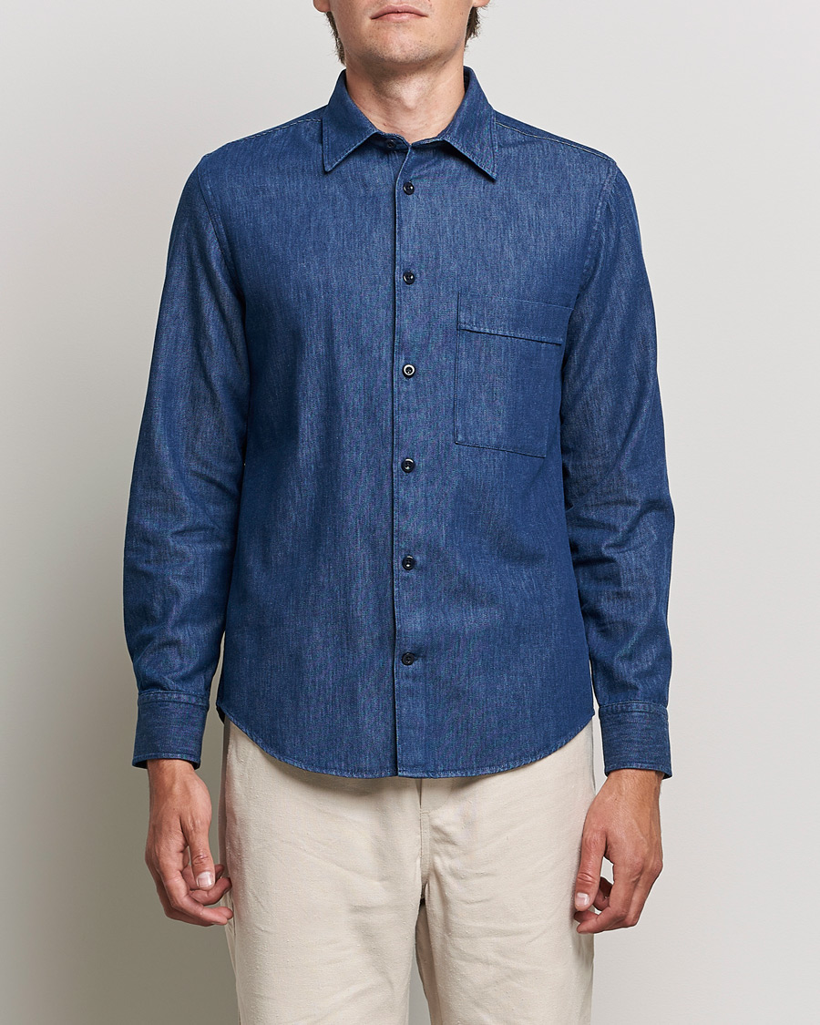 Mies | Kauluspaidat | NN07 | Tue Denim Shirt Navy
