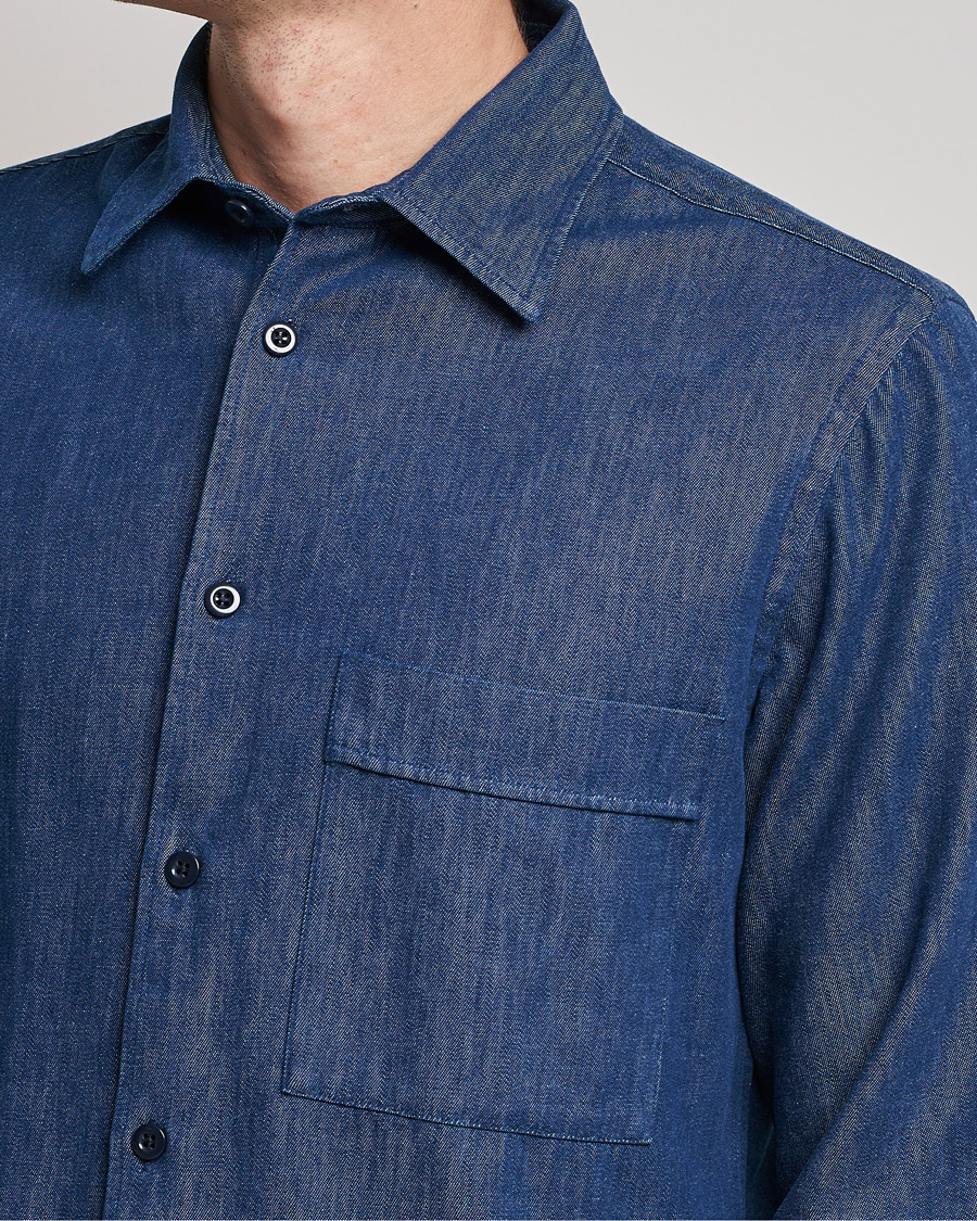 Mies | Kauluspaidat | NN07 | Tue Denim Shirt Navy