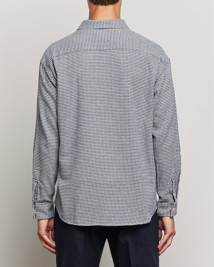 Mies | Kauluspaidat | NN07 | Deon Houndstooth Shirt Blue/White