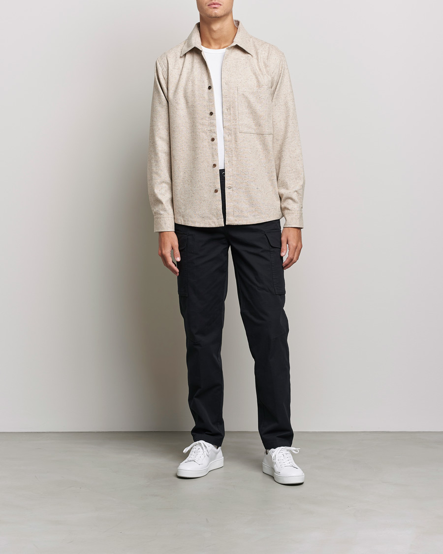Mies | Paitatakit | NN07 | Hans Lined Structured Overshirt Khaki