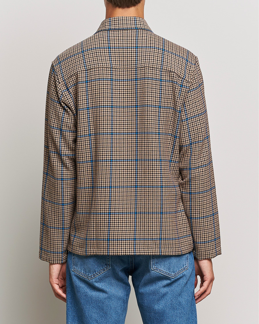 Mies | Kauluspaidat | NN07 | Frode Checked Overshirt Brown/Cobolt Blue