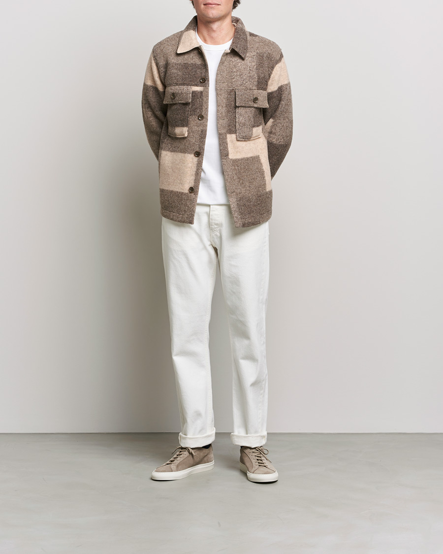 Mies | Takit | NN07 | Wilas Checked Shirt Jacket Camel