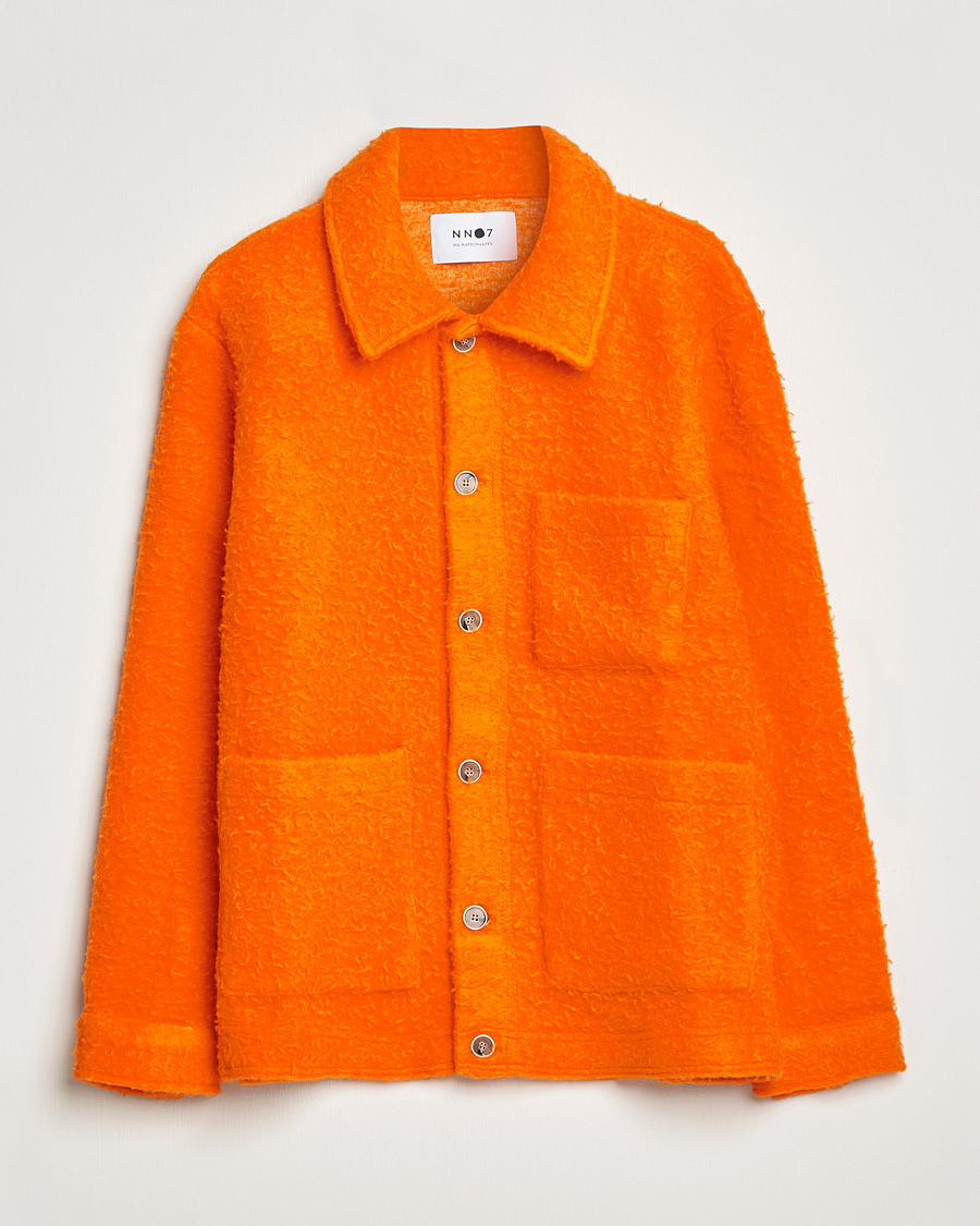 Mies | Puserot | NN07 | Olav Fleece Jacket Bright Orange