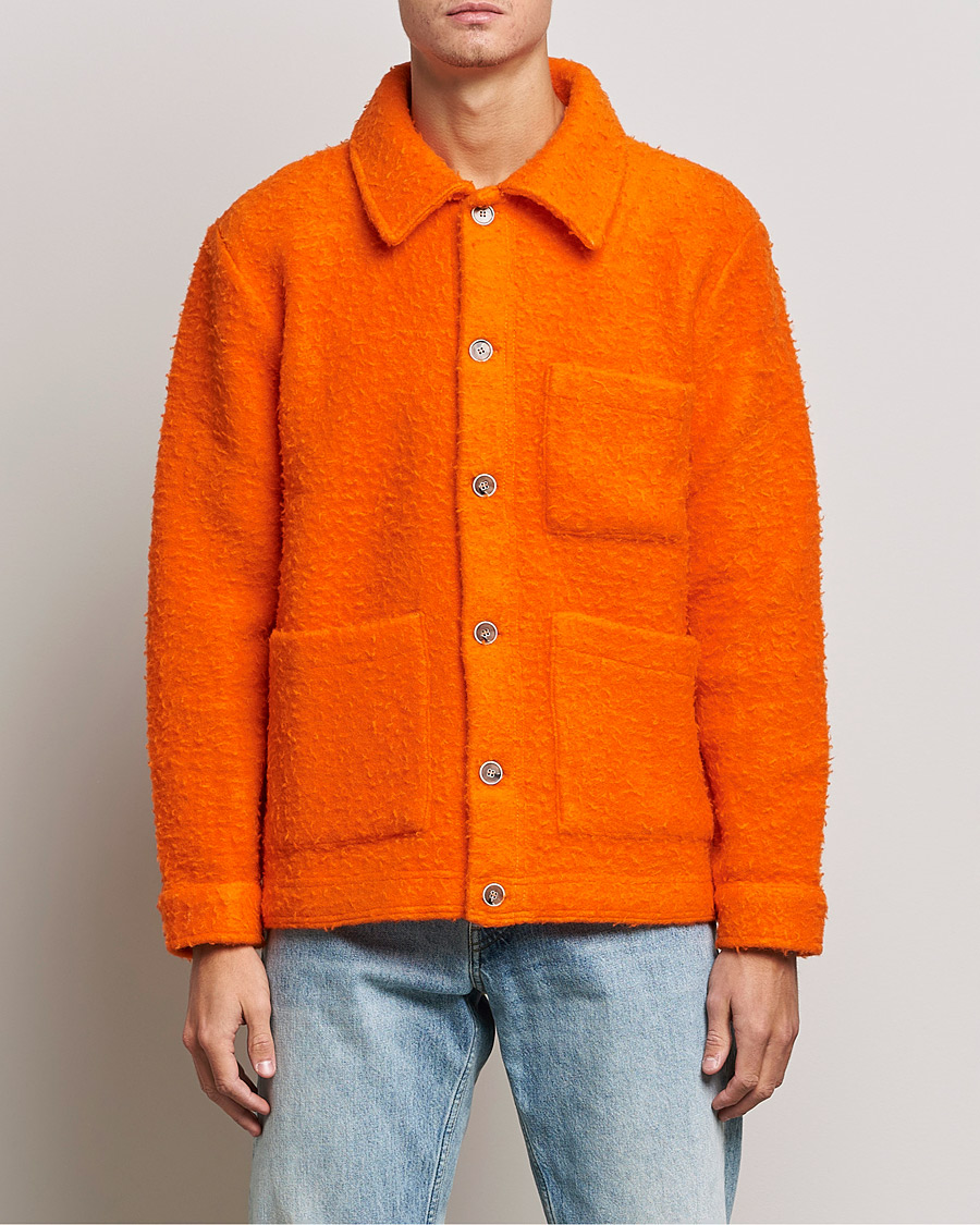 Mies | Puserot | NN07 | Olav Fleece Jacket Bright Orange