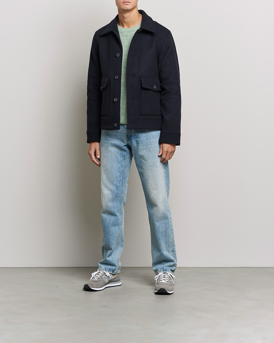 Mies | Takit | NN07 | Julius Wool Flight Jacket Navy