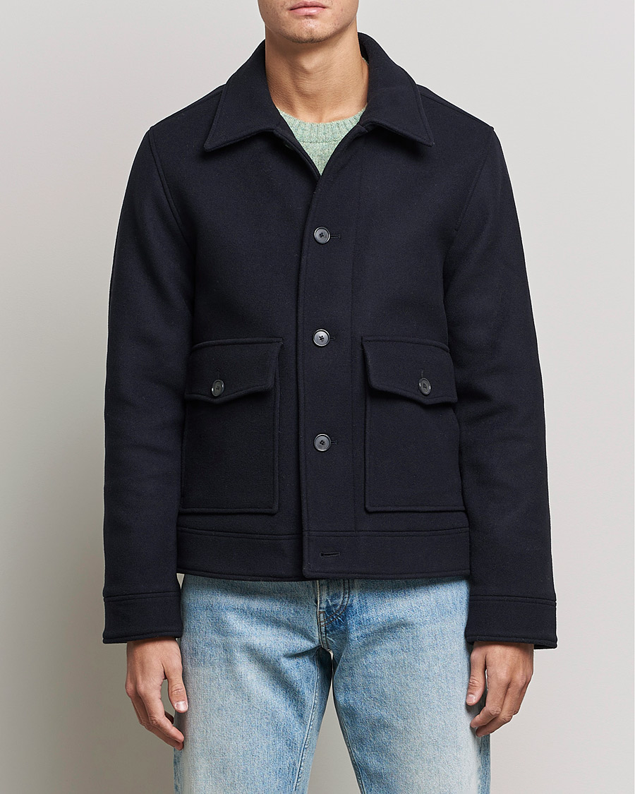Mies | Takit | NN07 | Julius Wool Flight Jacket Navy