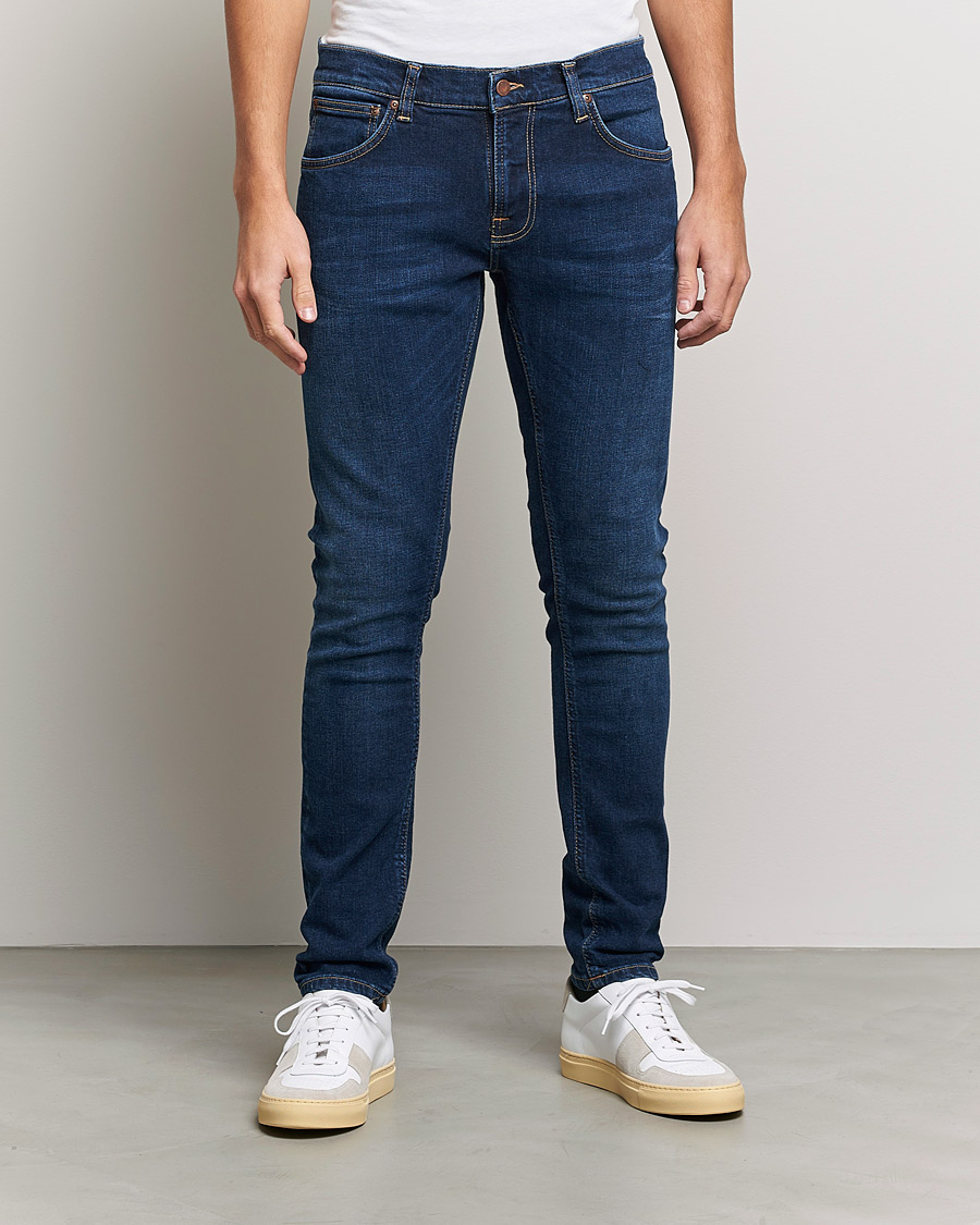Mies |  | Nudie Jeans | Tight Terry Organic Jeans Dark Steel