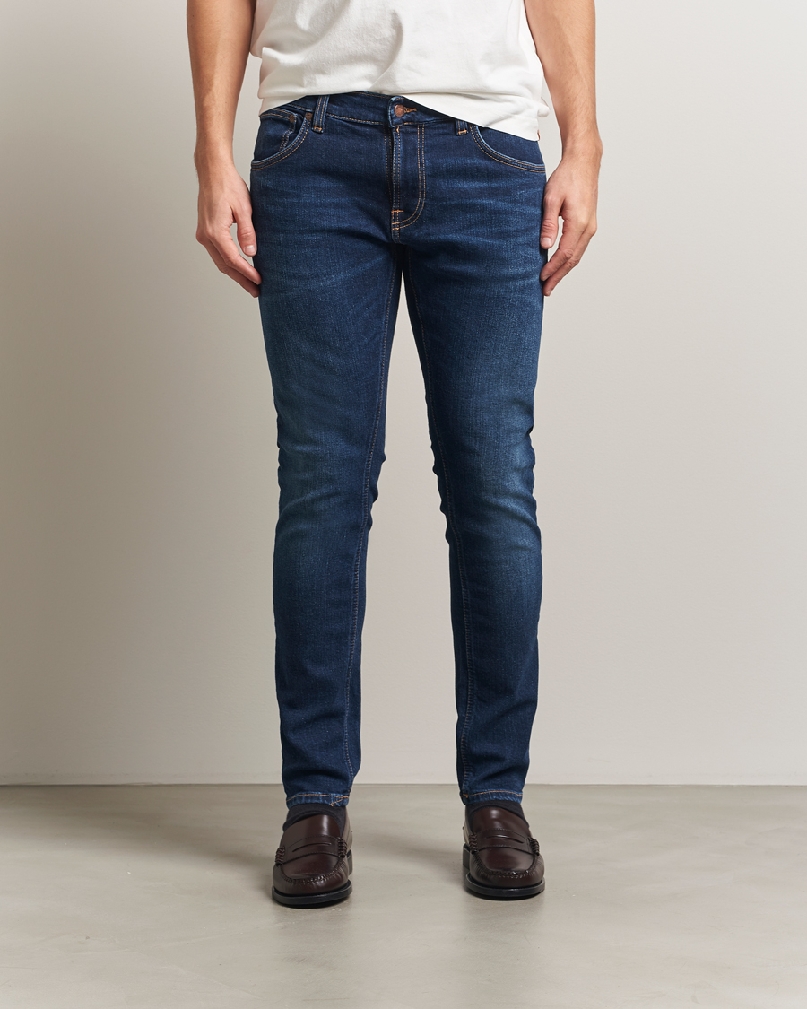 Mies | Farkut | Nudie Jeans | Tight Terry Jeans Dark Steel
