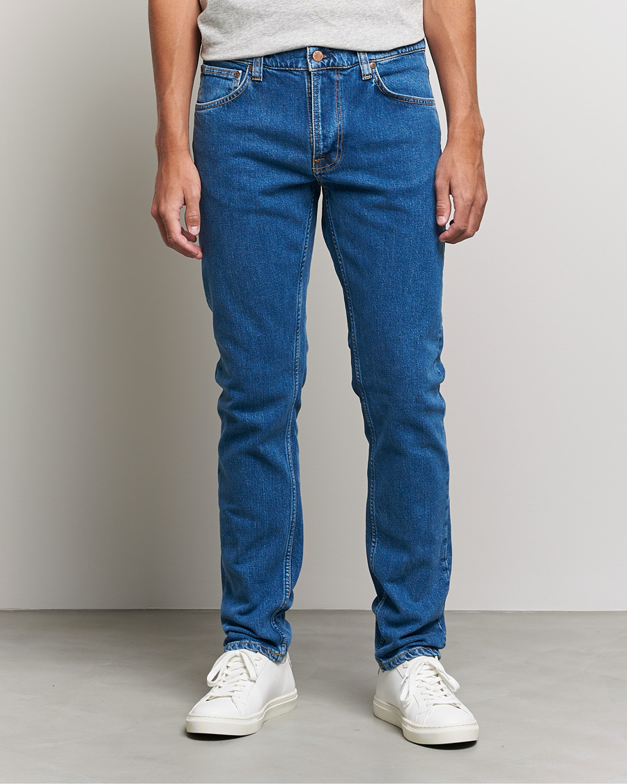 Mies |  | Nudie Jeans | Lean Dean Organic Jeans Plain Stone Blue