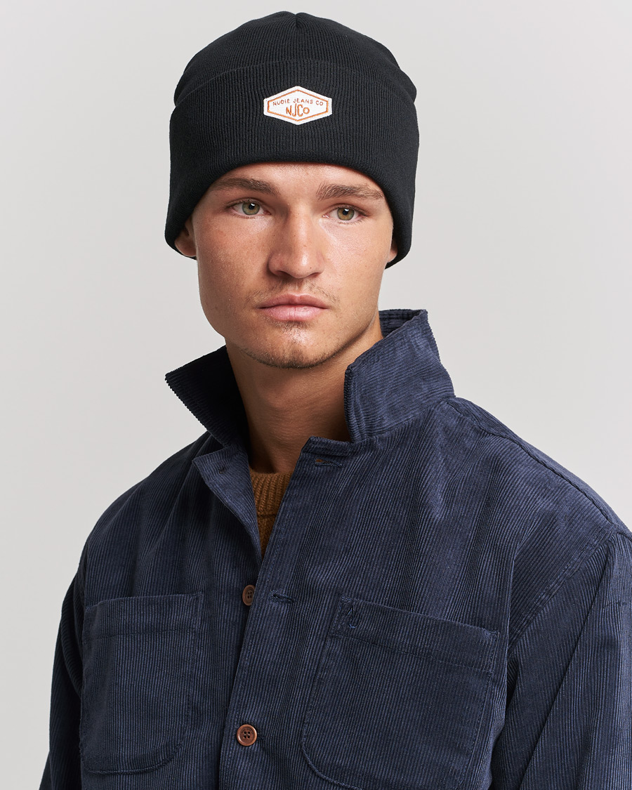 Mies | Nudie Jeans Falksson Beanie Black | Nudie Jeans | Falksson Beanie Black