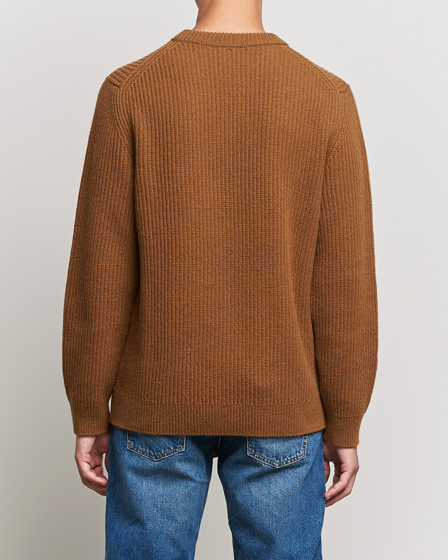 Mies | Puserot | Nudie Jeans | August Wool Rib Knitted Sweater Oak
