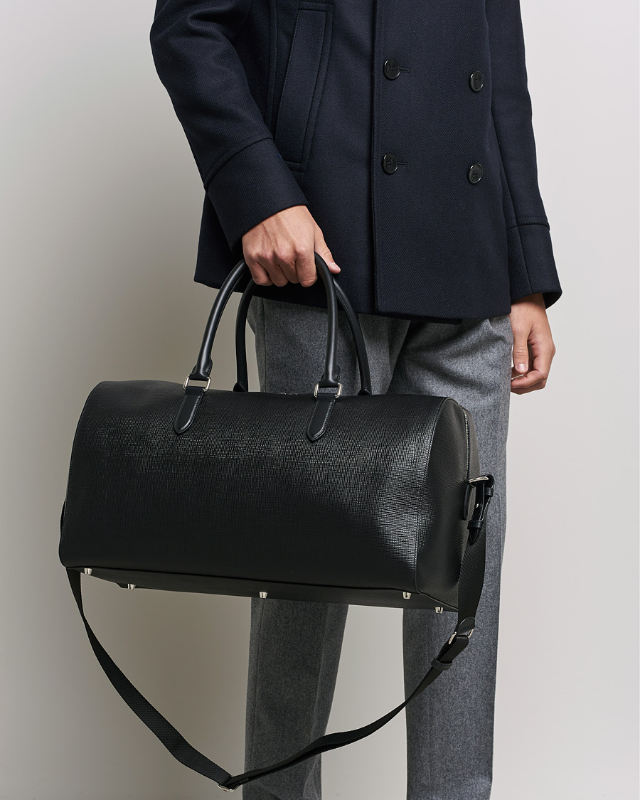 Mies | Smythson | Smythson | Panama Leather Weekendbag Black
