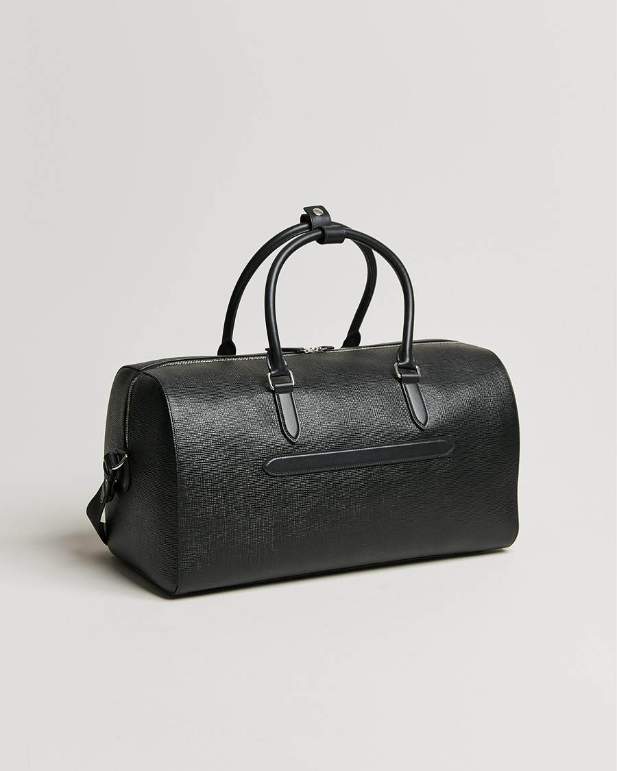 Mies | Smythson Panama Leather Weekendbag Black | Smythson | Panama Leather Weekendbag Black