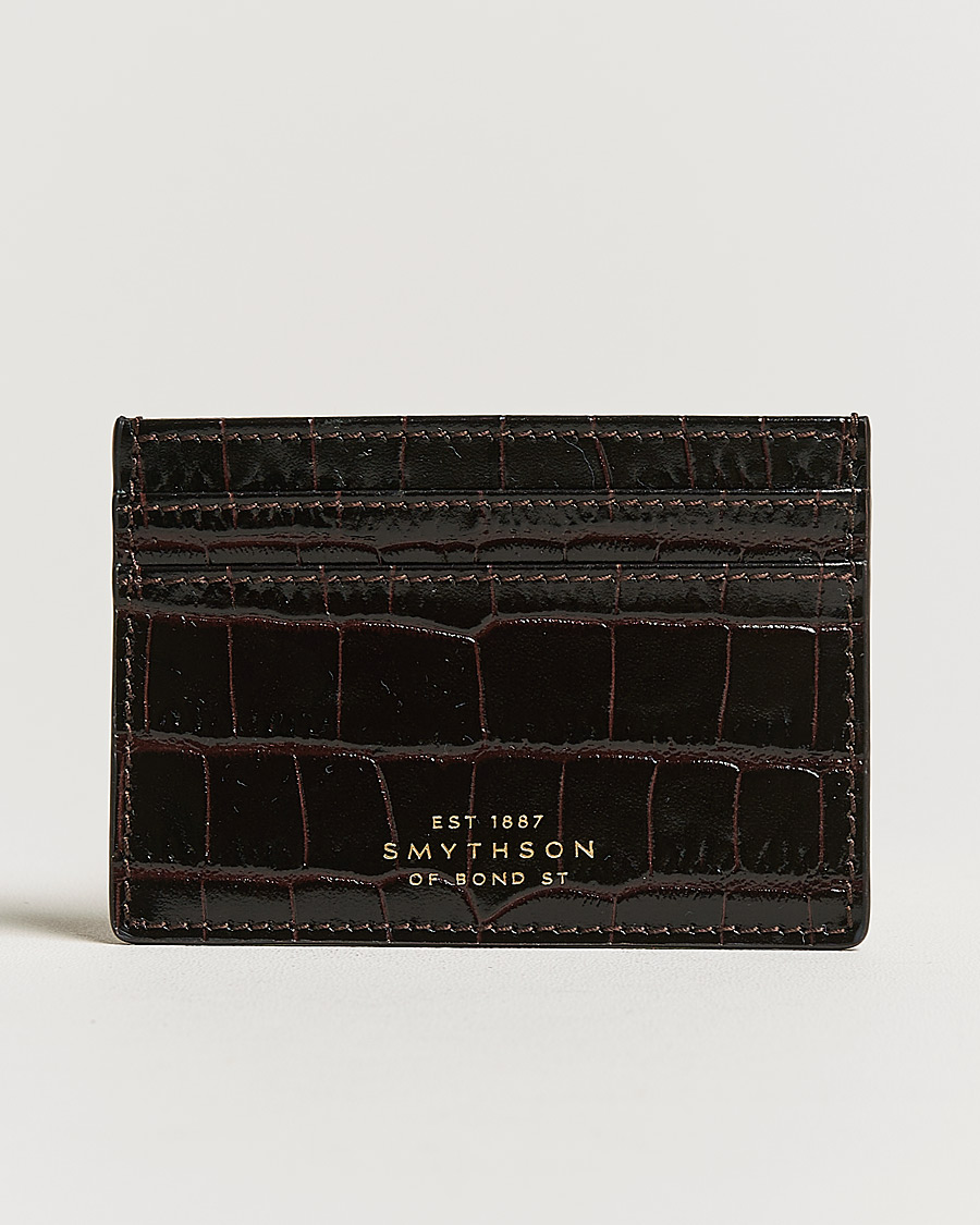 Mies | Lompakot | Smythson | Mara Flat Cardholder Dark Brown