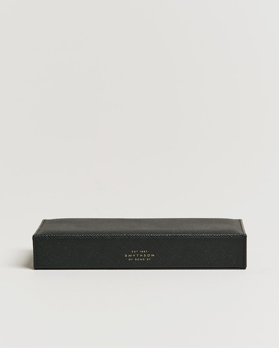 Mies | Smythson Panama Cufflink Box Black | Smythson | Panama Cufflink Box Black