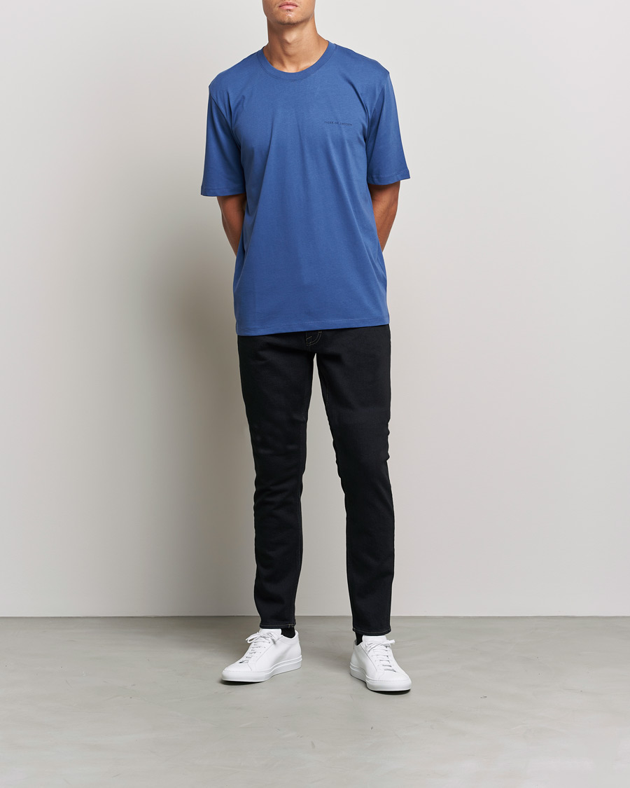 Mies | Farkut | Tiger of Sweden | Pistolero Stretch Cotton Jeans Black Blue