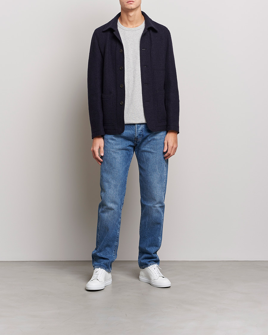 Mies | Pikkutakit | Tiger of Sweden | Gio Knitted Wool Blazer Light Ink