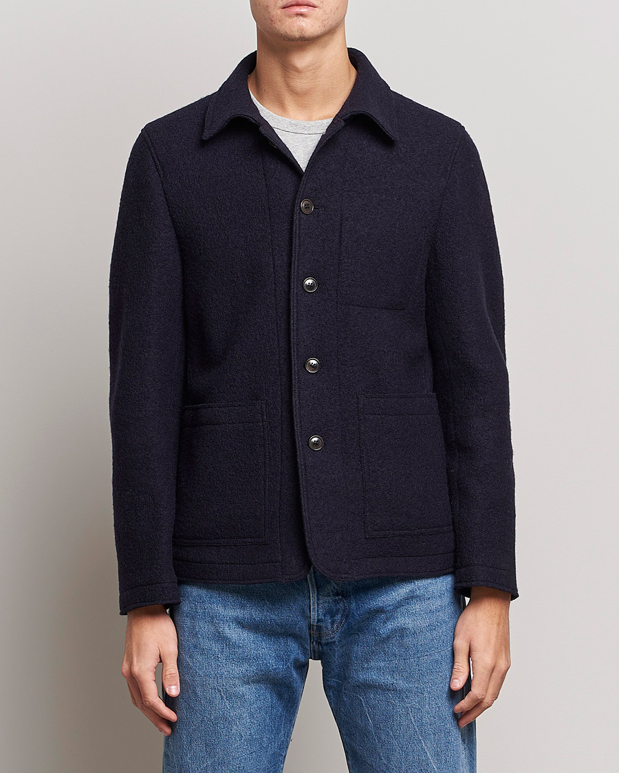 Mies | Pikkutakit | Tiger of Sweden | Gio Knitted Wool Blazer Light Ink