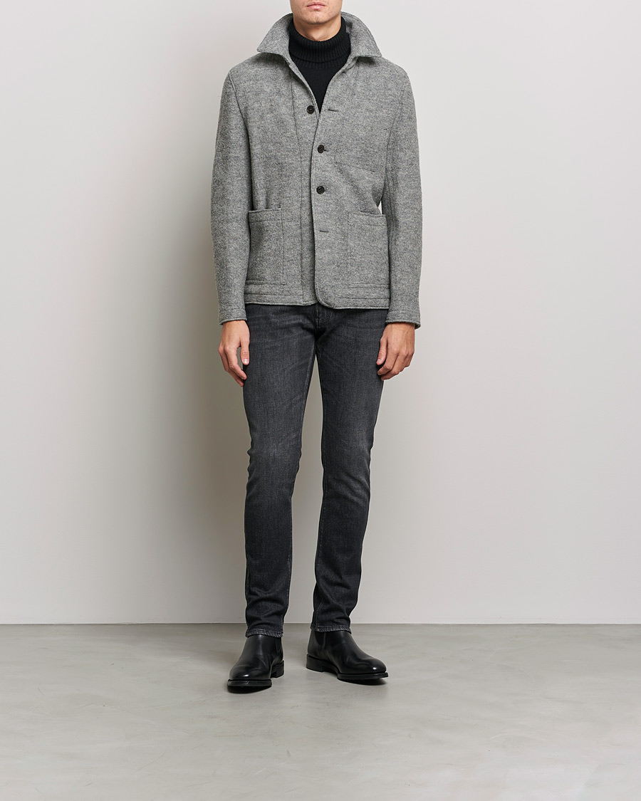 Mies | Pikkutakit | Tiger of Sweden | Gio Knitted Wool Blazer Light Grey