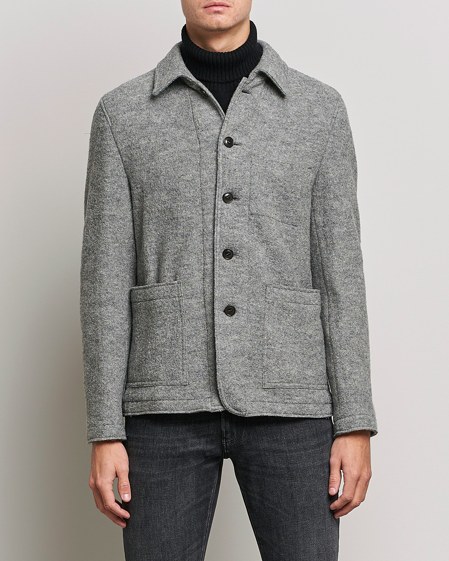 Mies | Pikkutakit | Tiger of Sweden | Gio Knitted Wool Blazer Light Grey