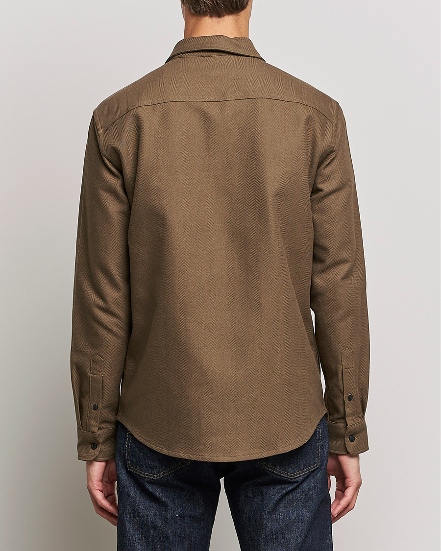 Mies | Kauluspaidat | Tiger of Sweden | Noel P Herringbone Shirt Olive Extreme