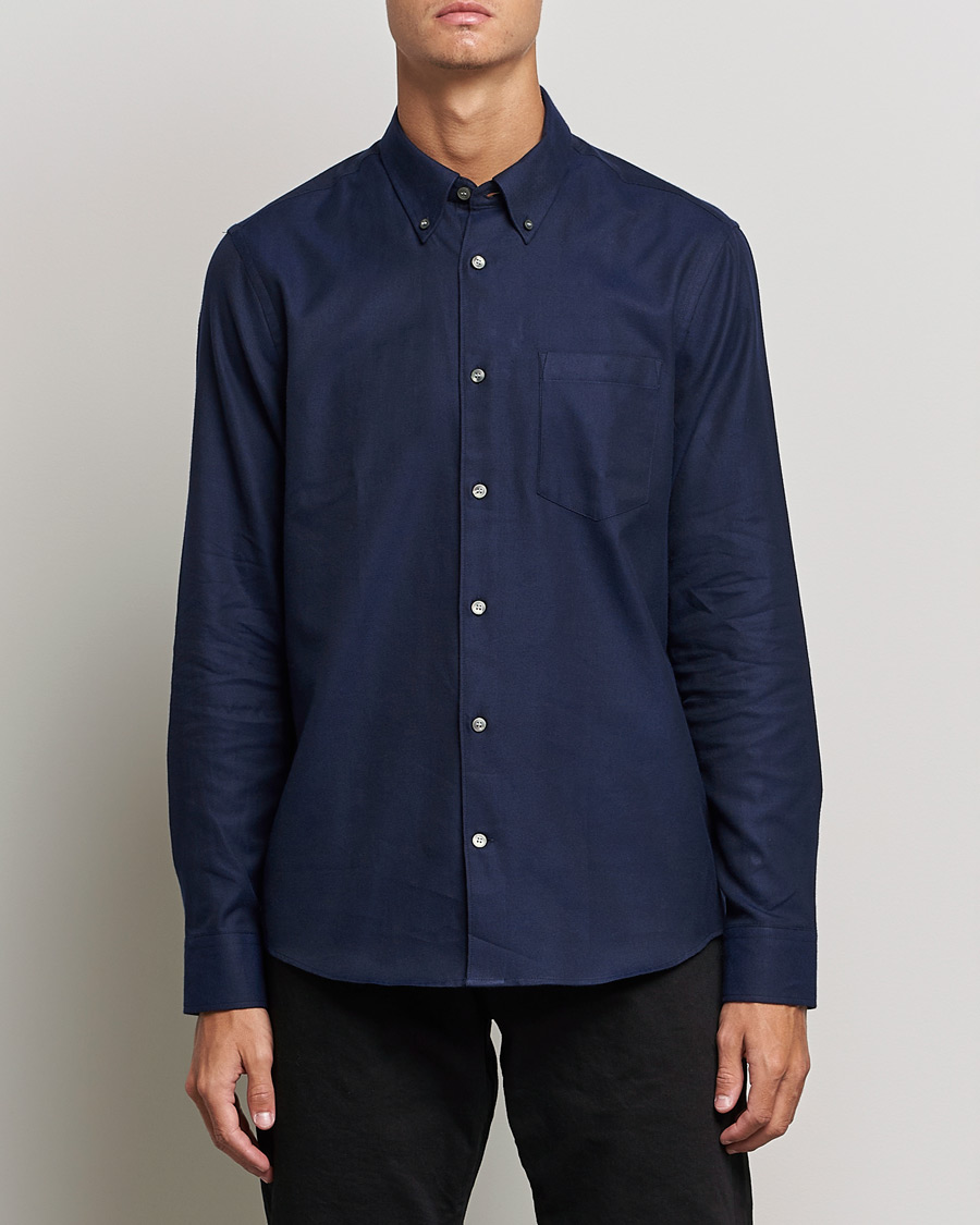 Mies | Kauluspaidat | Tiger of Sweden | Sankt Cotton Shirt Light Ink