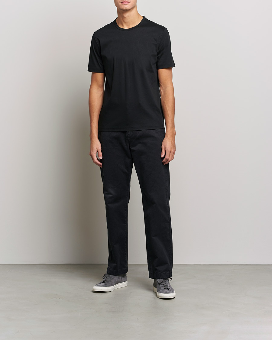 Mies | T-paidat | Tiger of Sweden | Olaf Mercerized Cotton Tee Black