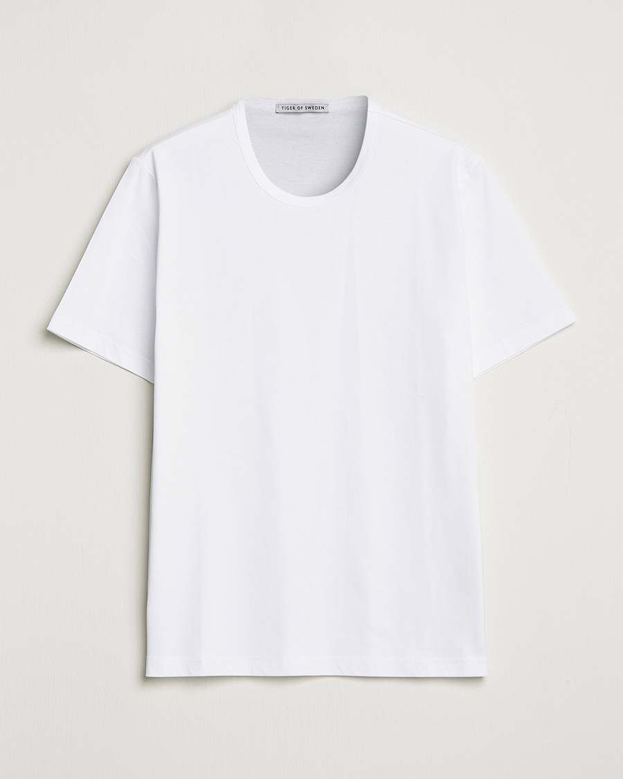 Mies | Valkoiset t-paidat | Tiger of Sweden | Olaf Mercerized Cotton Tee Pure White