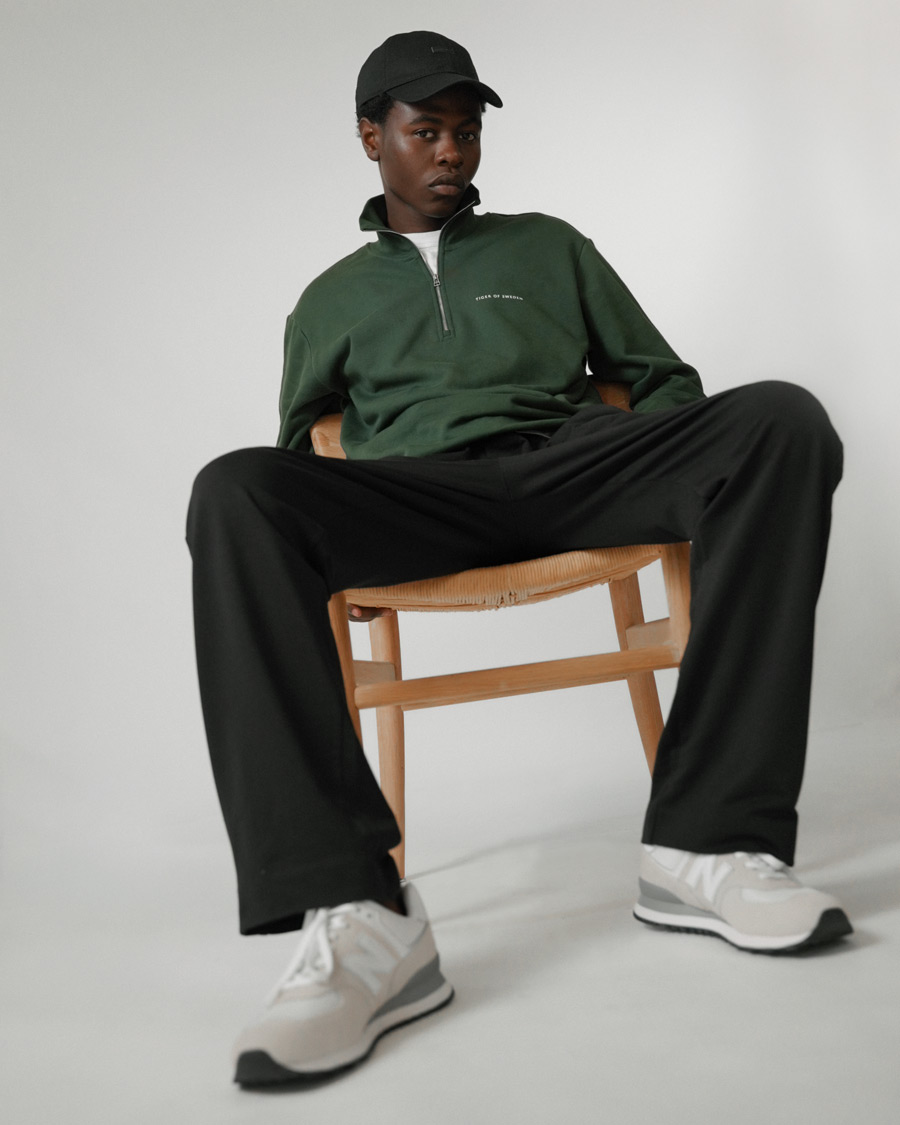 Mies | Puserot | Tiger of Sweden | Marlon Half Zip Sweatshirt Ever Green