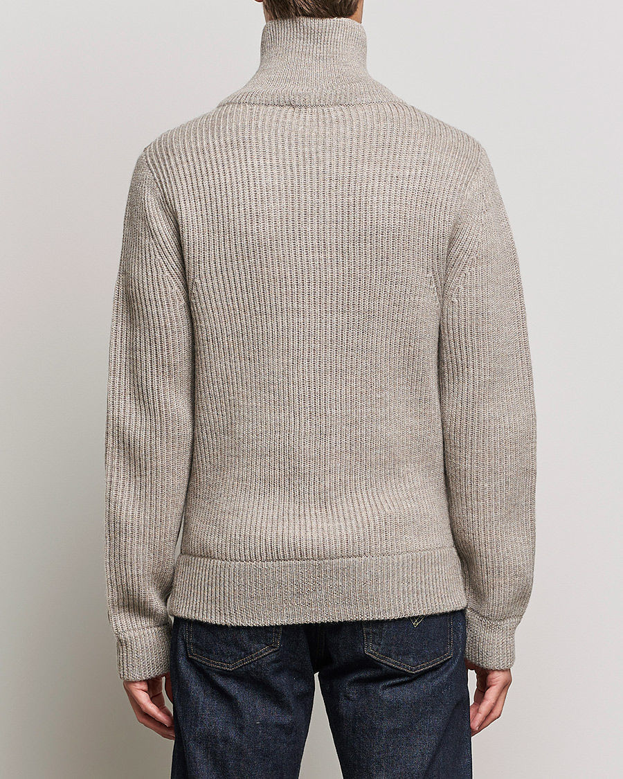 Mies | Puserot | Tiger of Sweden | Nyman Wool Zip Cardigan Moon Stone
