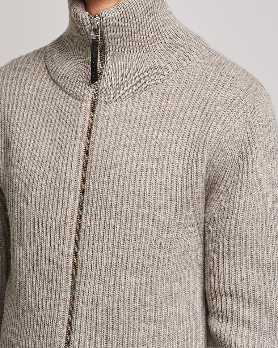 Mies | Puserot | Tiger of Sweden | Nyman Wool Zip Cardigan Moon Stone