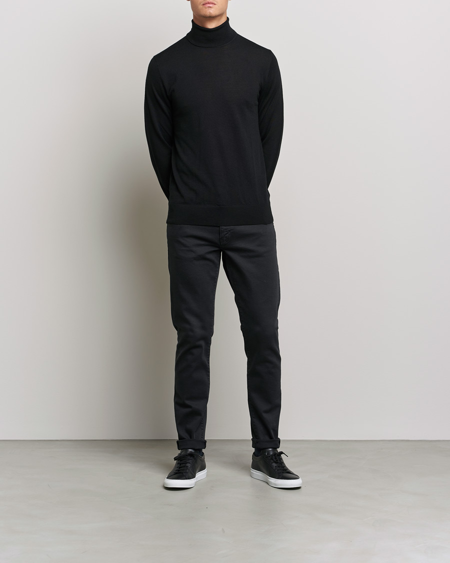 Mies | Puserot | Tiger of Sweden | Neville Extra Fine Merino Polo Black