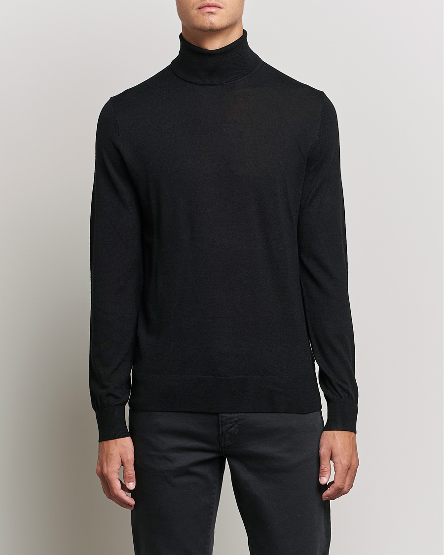 Mies | Business & Beyond | Tiger of Sweden | Neville Extra Fine Merino Polo Black