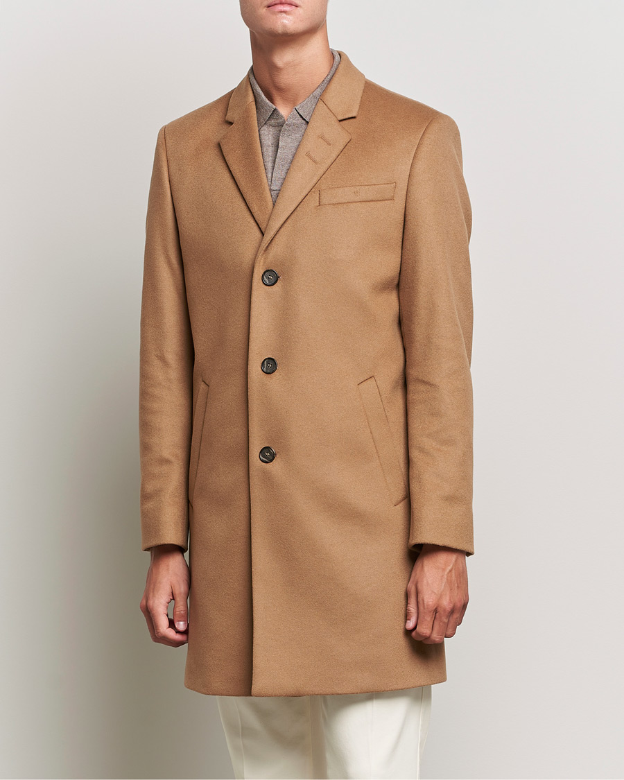 Mies | Tiger of Sweden Takit | Tiger of Sweden | Cempsey Wool Cashmere Coat Dark Honey