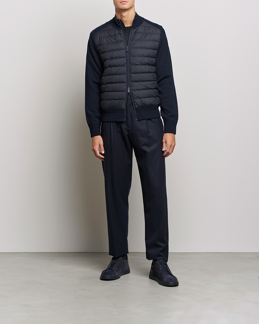 Mies | Takit | Zegna | Padded Hybrid Jacket Navy
