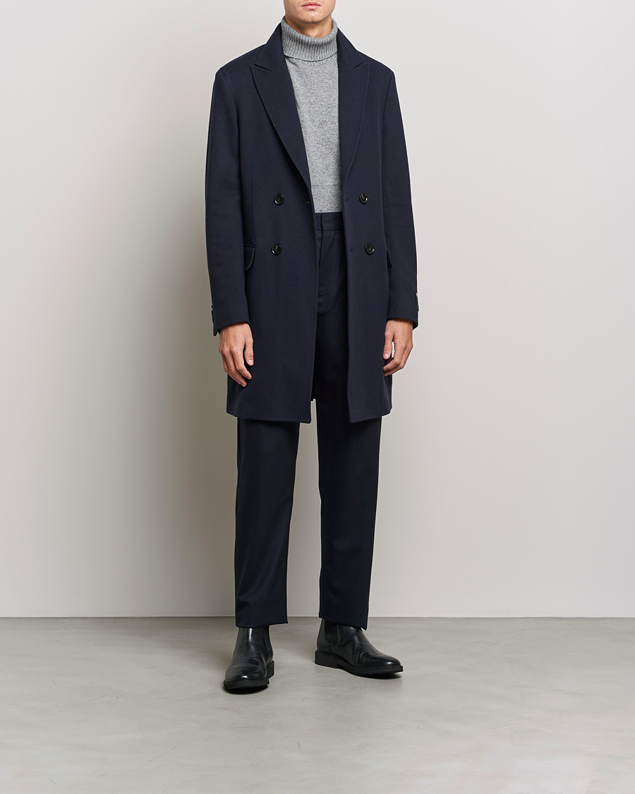 Mies | Takit | Zegna | Double Breasted Cashmere Coat Navy