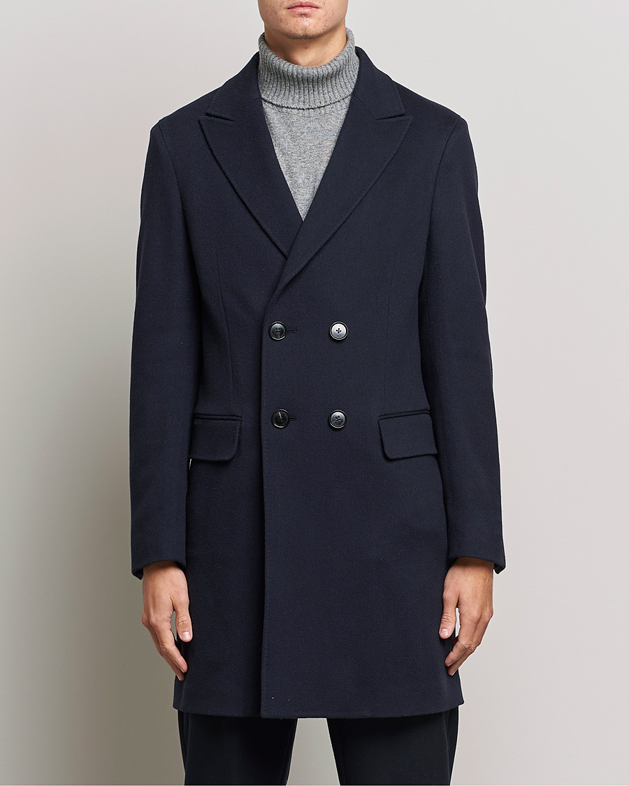 Mies | Takit | Zegna | Double Breasted Cashmere Coat Navy