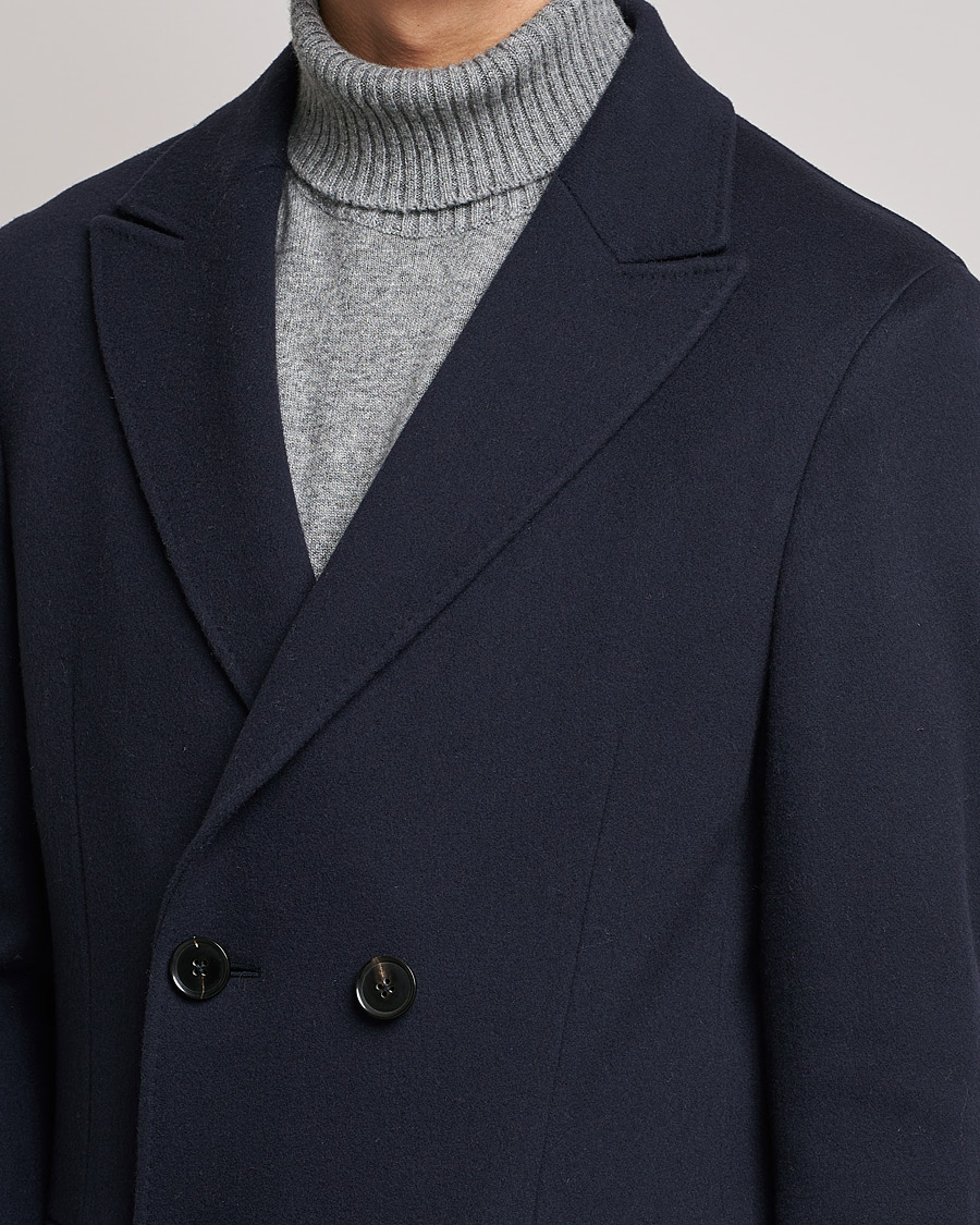 Mies | Takit | Zegna | Double Breasted Cashmere Coat Navy