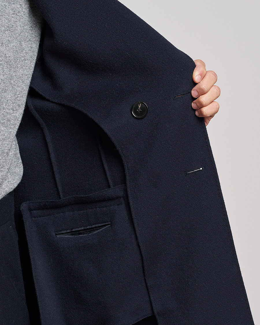 Mies | Takit | Zegna | Double Breasted Cashmere Coat Navy