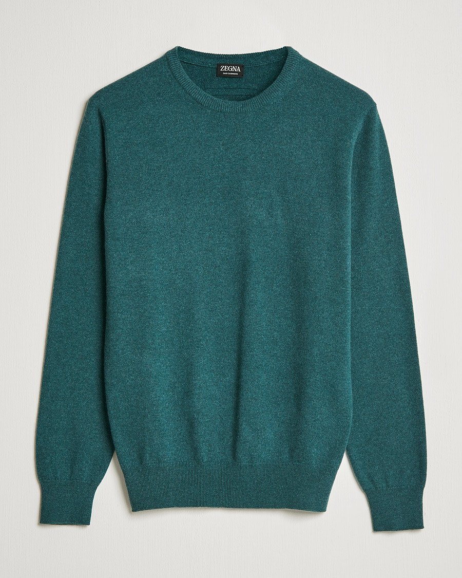Mies | Puserot | Zegna | Oasi Cashmere Crew Neck Teal